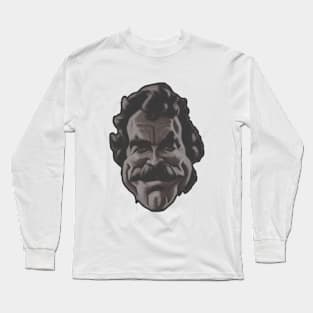 Tom Selleck face cartoon design Long Sleeve T-Shirt